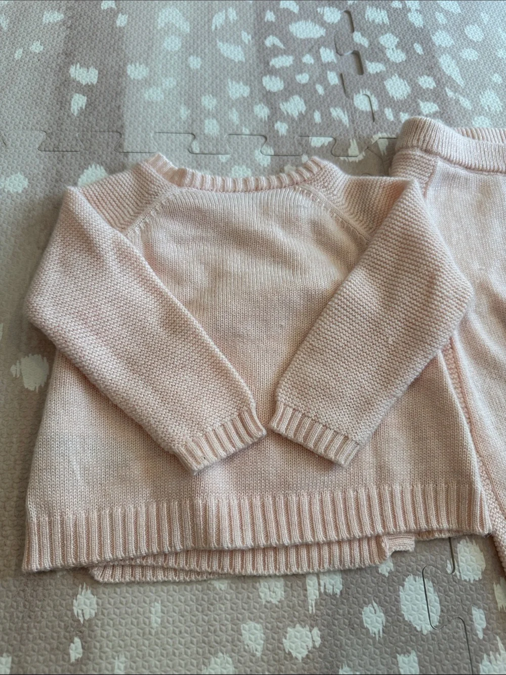 Splendid Baby Girl 2-Piece Blush Pink Sweater & Pants Set 6-9M Soft Knit